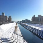 水戸市桜川の雪景色