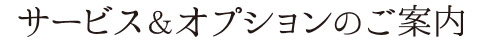 サービス&オプションのご案内